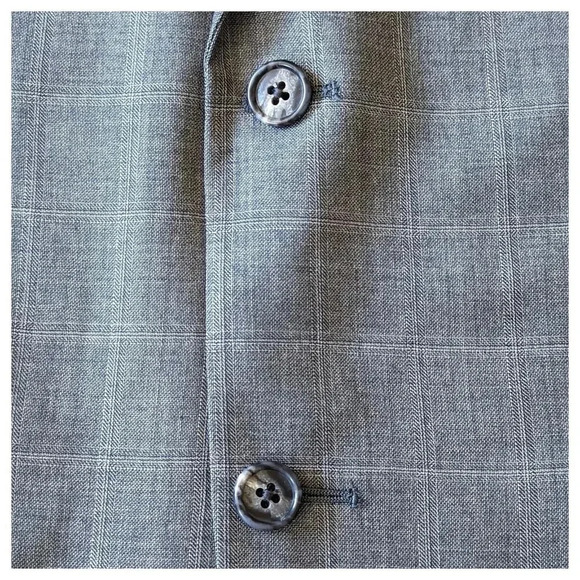 JOS A BANK NWT $299 Suit Jacket Size 42 R Executive Tailored Fit Grey Plaid - Picture 2 of 12